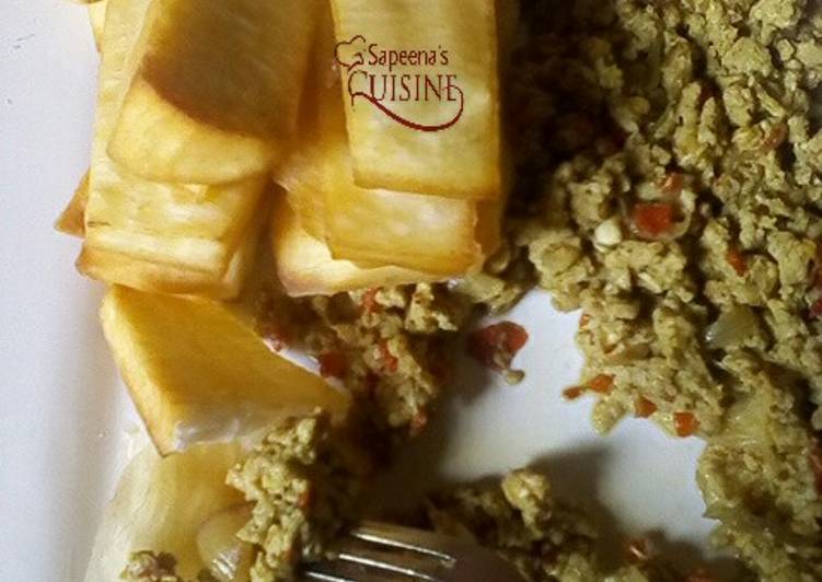 Recipe of Quick Fried yam with egg sauce | Satisfyingrecipe.web.app