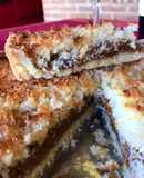 Tarta de coco y dulce de leche