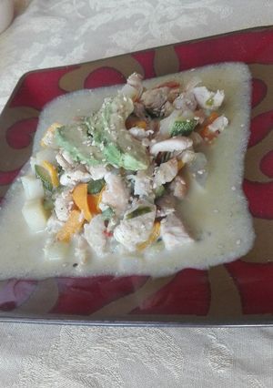 Una foto de Pollo a la crema a mi estilo