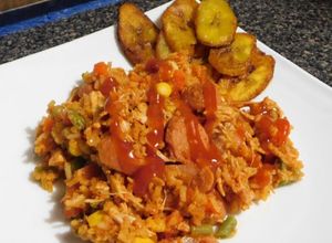 Una foto de Arroz con pollo/ receta colombiana