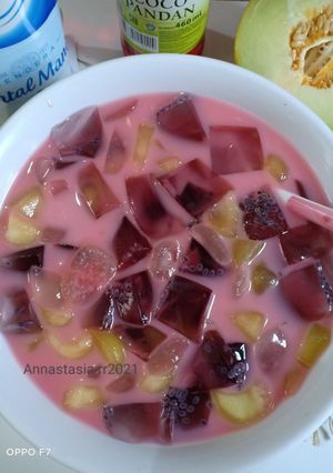 Foto resep Es Melon Jelly