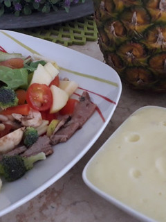 Una foto de Aderezo de piña + manzana para ensaladas