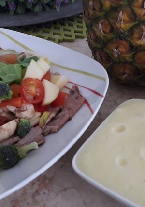 Una foto de Aderezo de piña + manzana para ensaladas