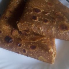 A picture of Butternut squash and milk chapatis.