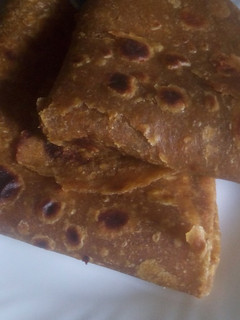 A picture of Butternut squash and milk chapatis.