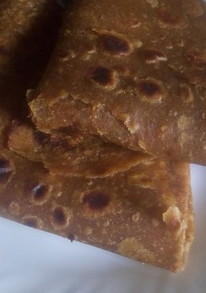 A picture of Butternut squash and milk chapatis.