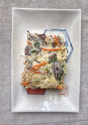 Hình của món Trứng hấp thịt.
