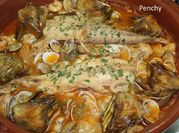 Una foto de rape con gambas