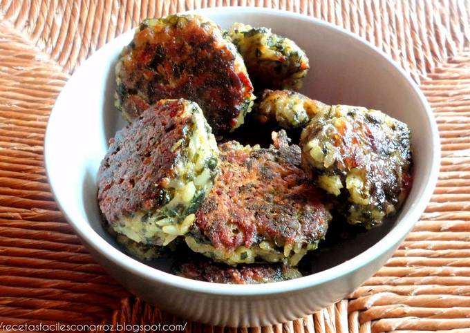 Croquetas vegetarianas de acelga SIN GLUTEN, SIN FREÍR y SÚPER ECONÓMICAS  Receta de Recetas fáciles con Arroz- Cookpad