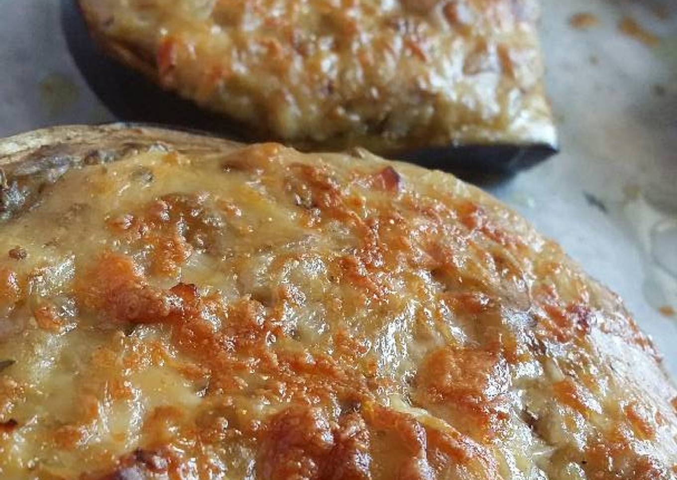 Berenjenas rellenas de pechuga de pollo