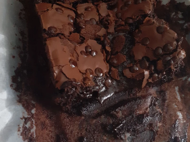 Langkah Mudah untuk Membikin Resep Fudgy Shiny Crust Brownies (Oven Tangkring + Takaran Sendok) yang Enak Banget Anti Ribet, Mantap Sekali