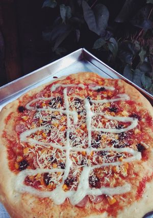 Foto resep Pizza empuk ala pizza hut #bikinramadanberkesan