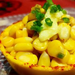 A picture of Butter Lime Corn Chaat.