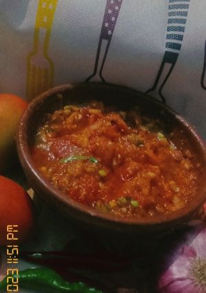 A picture of Tomato 🍅 salsa.