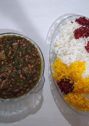 عکسی از دستور قورمه سبزی