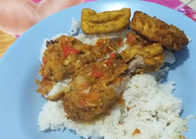 Ayam geprek ala dapur bunda naura