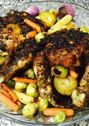 A picture of Spicy chicken roast.