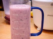 Gambar banana blueberry smoothies