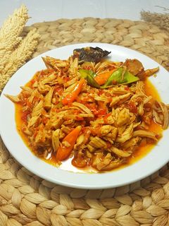 Foto resep Oseng mercon ayam suwir