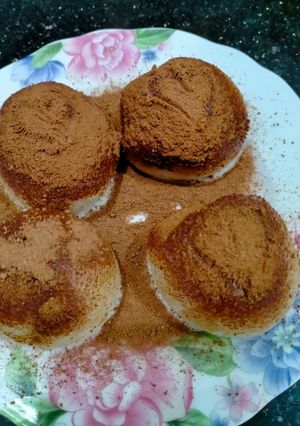 Hình của món Bánh mochi tiramisu không cần lò nướng.