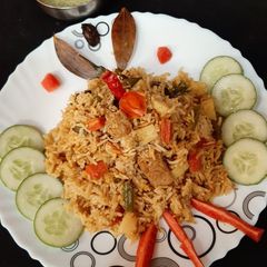 A picture of Veg Tawa Pulao.