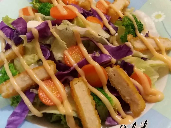 Cara Simple Menyiapkan Resep  Salad mix simple yang Enak Banget, Bisa Manjain Lidah