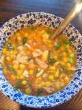 Sweet Corn Chicken and Egg Drop Soup