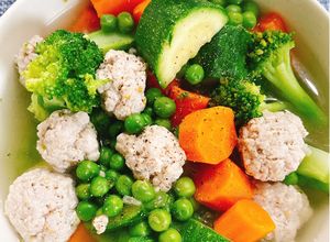 Hình của món Canh thịt viên rau củ.