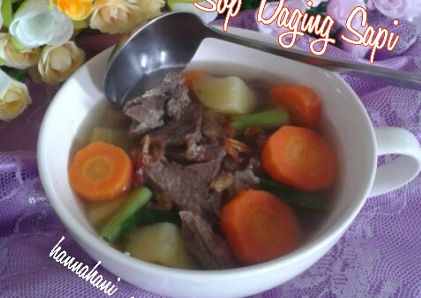 Sop Daging Sapi (Bumbu Mentah Cemplung)