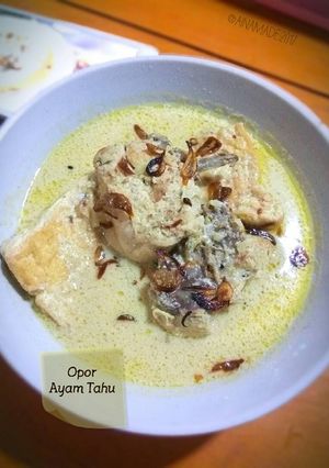 Foto resep Opor Ayam Tahu #olahan kelapa