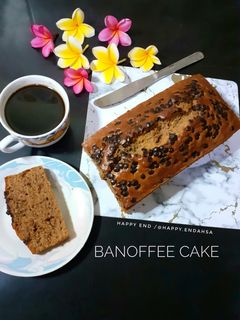 Foto resep Banoffee Cake (Banana Coffee Cake, Tanpa Mixer)