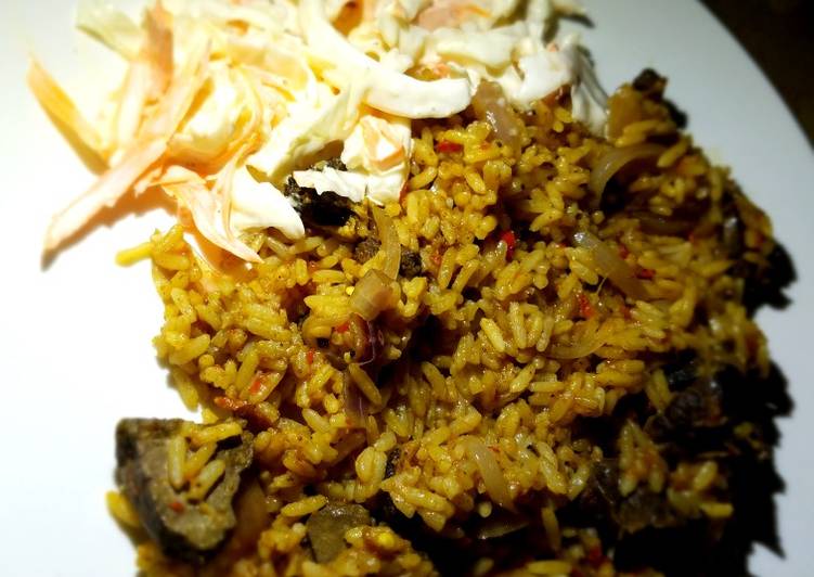 Jollof rice with liver