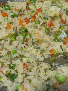 A picture of Vegetable Rava Upma easy tiffin recipe.