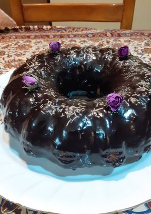 عکسی از دستور کیک چای با کرم چای وشکلات