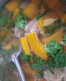 Sườn non hầm bí đỏ