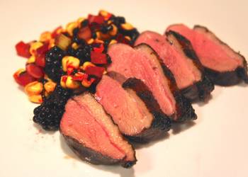 Easy Recipe Duck Breasts with BlackberryCorn Relish Yummy