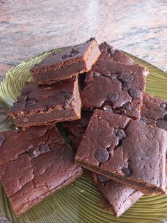 Una foto de Brownie de calabaza y chocolate en licuadora