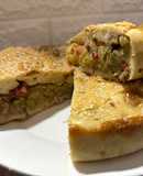 Tarta cremosa de zucchini y berenjena 🍆 🥒