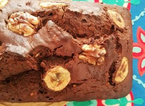 Una foto de Queque choco - banana
