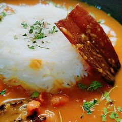 A picture of Rajma chawal.