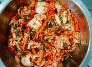 Hình của món Kim chi cải thảo.