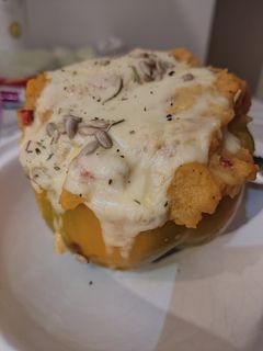 Una foto de Pimiento relleno (apto vegetariano)