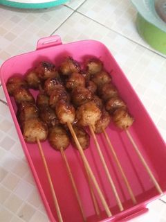 Foto resep Sate bakso ikan