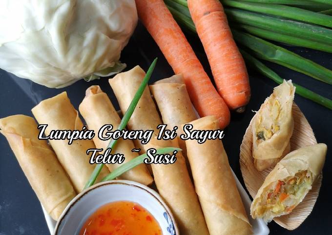 Anti Ribet, Memasak Lumpia goreng isi sayur telur Yang Sederhana