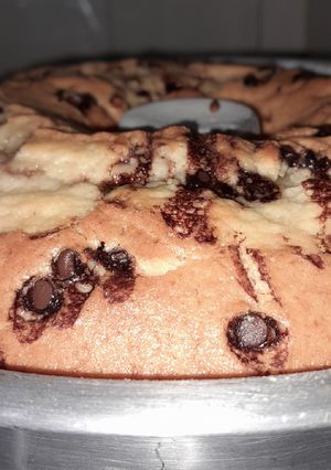 Una foto de Budín de vainilla con chispitas de chocolate