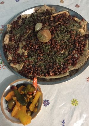 صورة لوصفة لوبيه حمراء مع النعناع