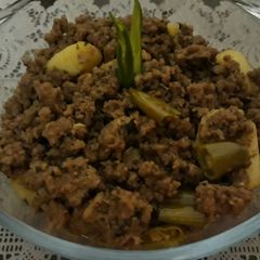A picture of Mutton aloo Qeema.