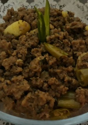 A picture of Mutton aloo Qeema.