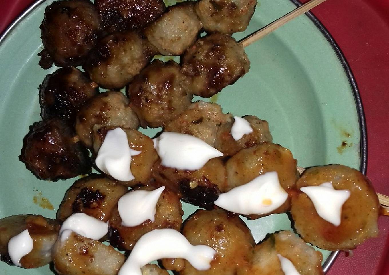 Sate Baso Ayam Simple bin Instan