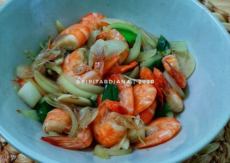 makanan Tumis Udang Saos Tiram Anti Gagal